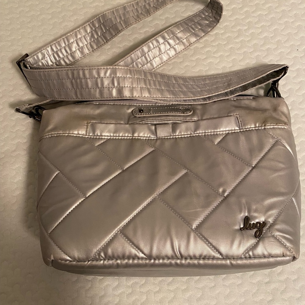 Lug Metallic Quilted Crossbody Bag